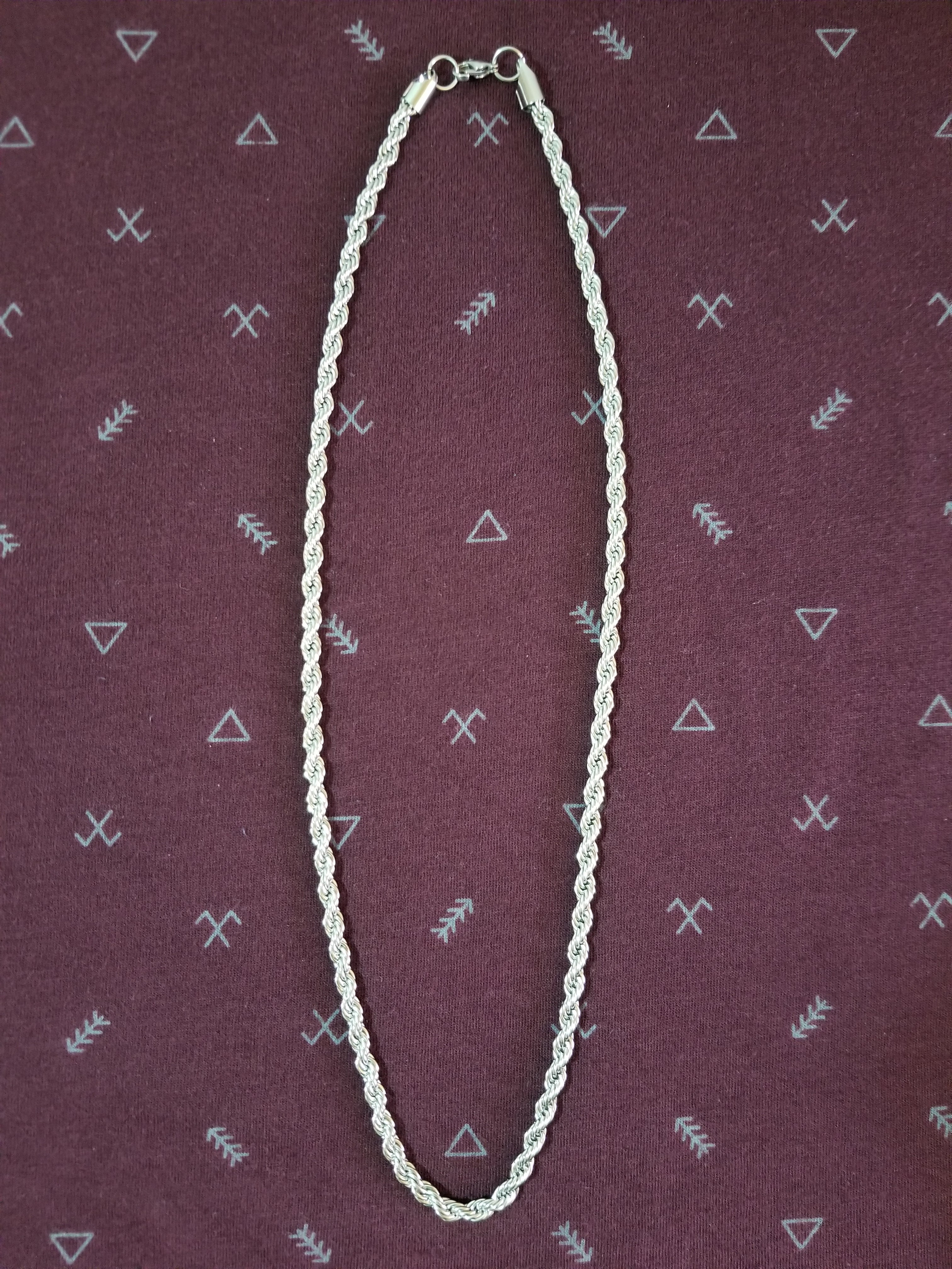Cadena torzal 5mm acero inoxidable