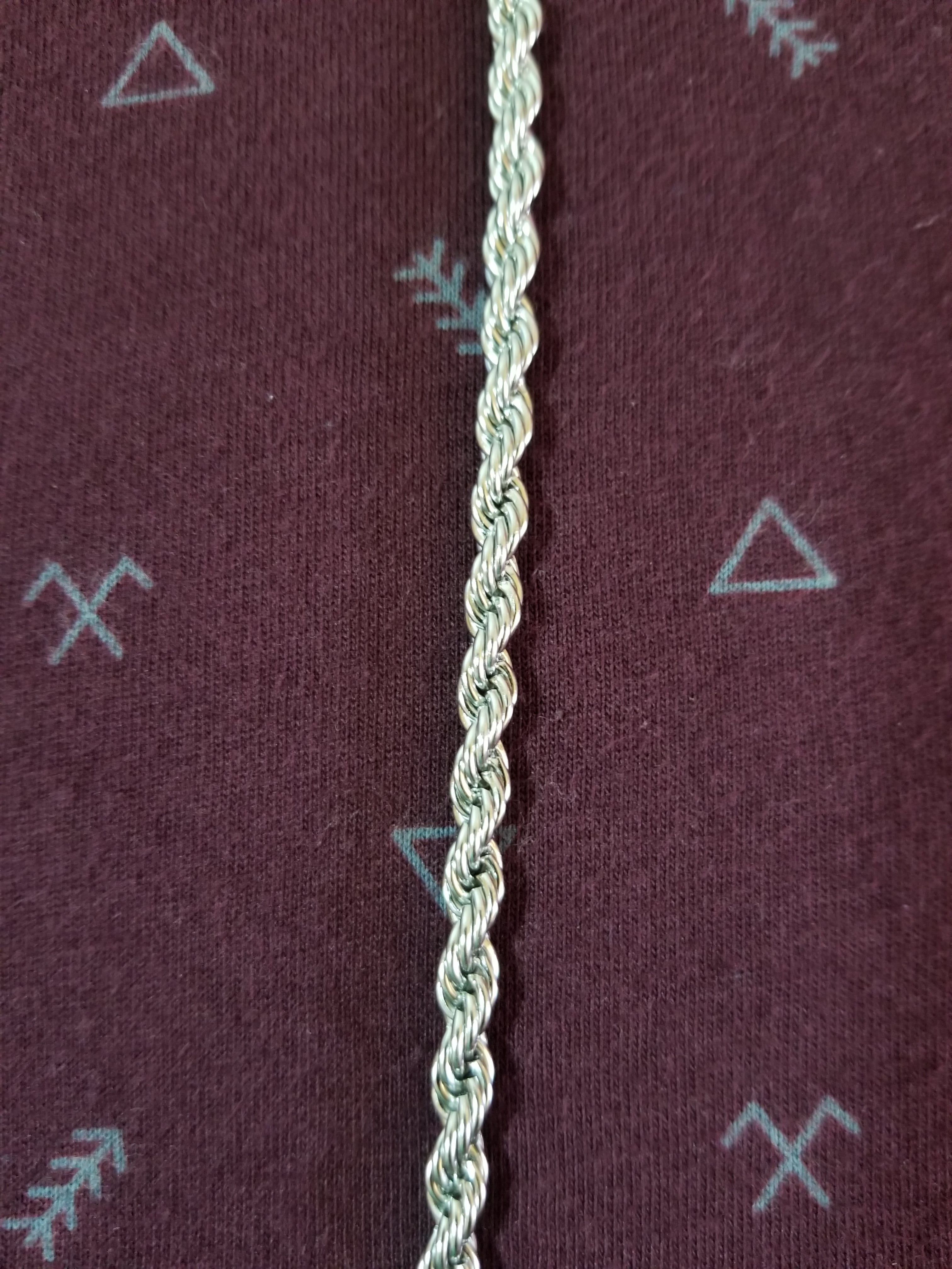 Cadena torzal 5mm acero inoxidable