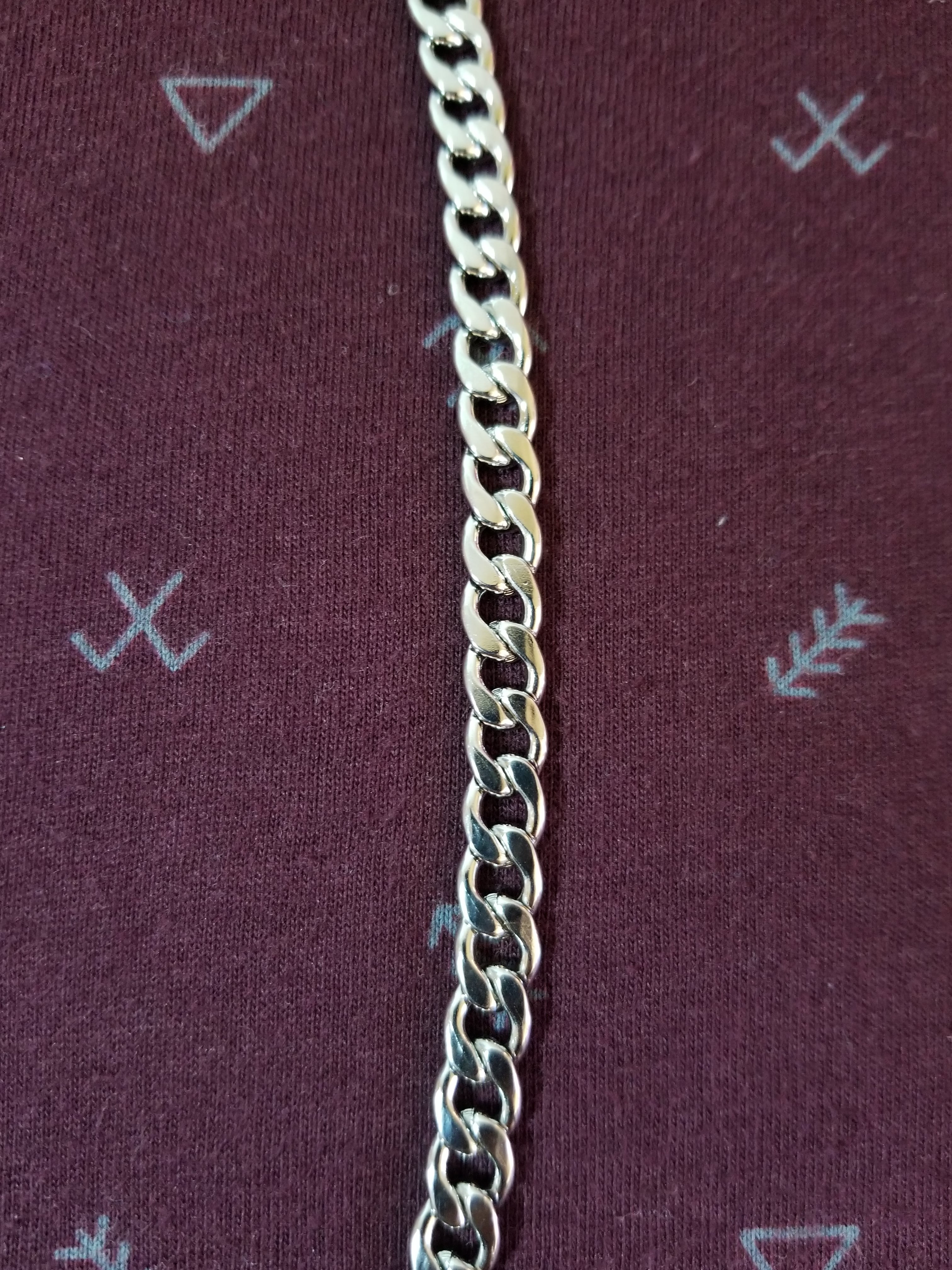 Cadena cubana 7mm acero inoxidable