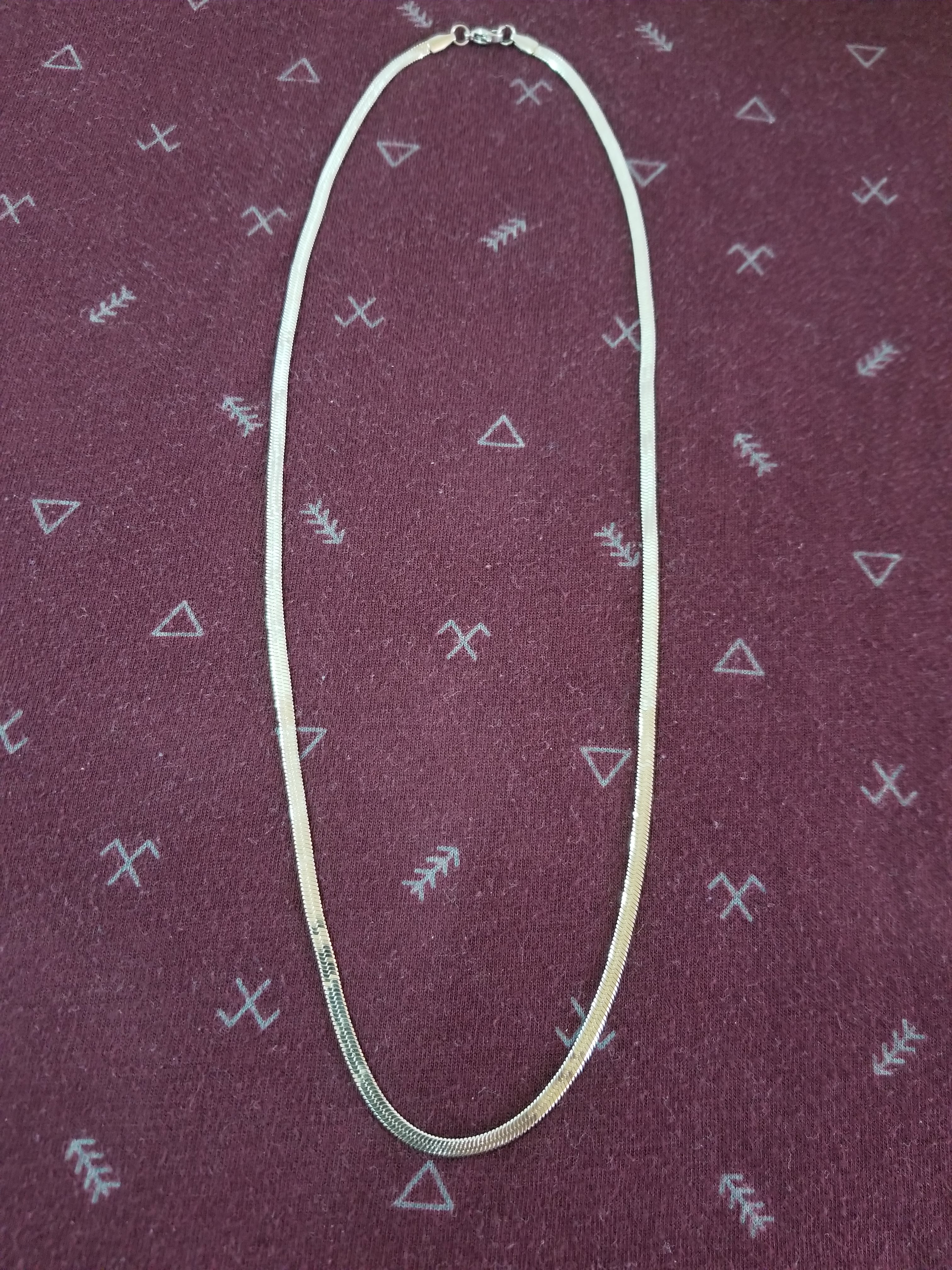 Cadena cola de serpiente plana 3mm acero inoxidable