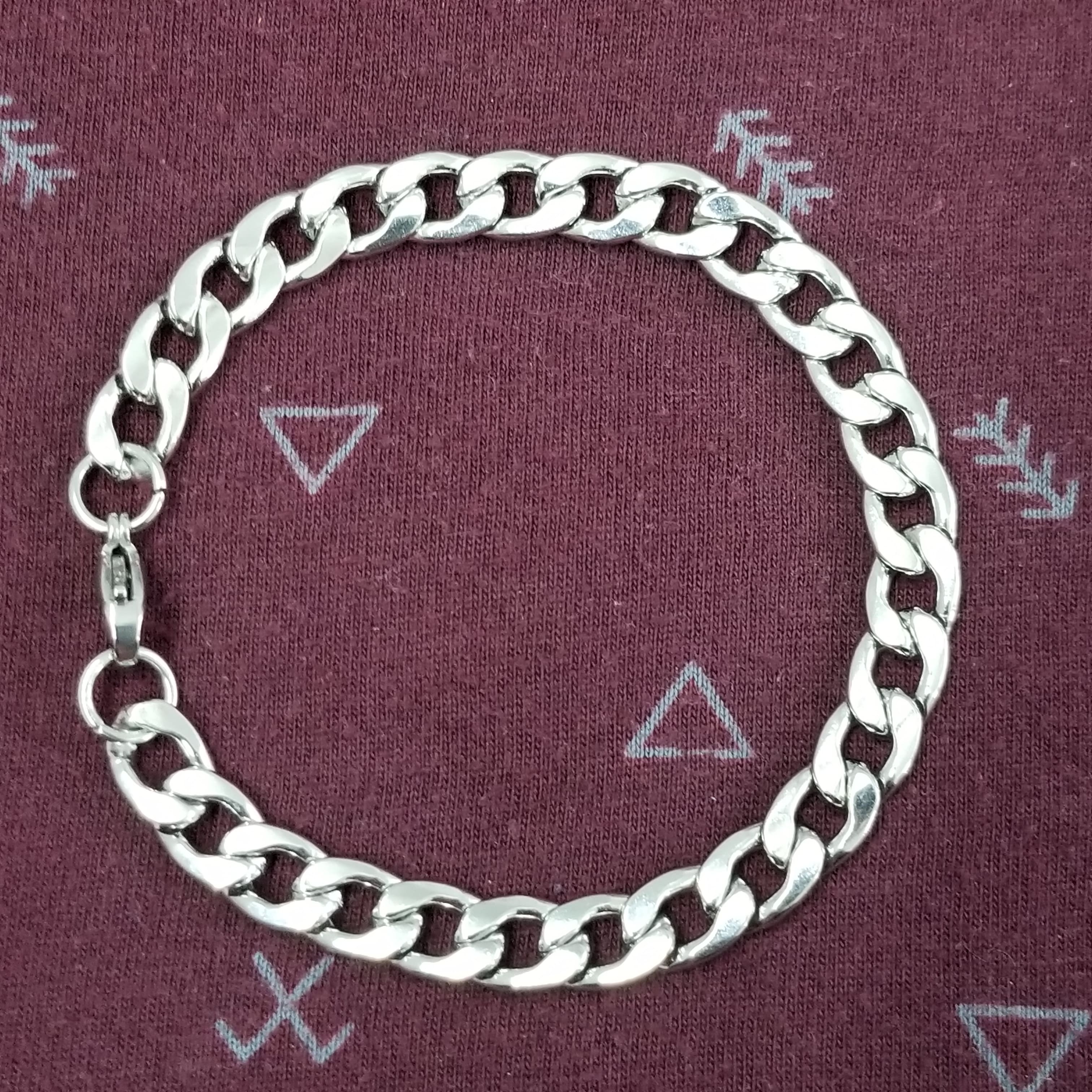Pulsera cubana 7mm acero inoxidable