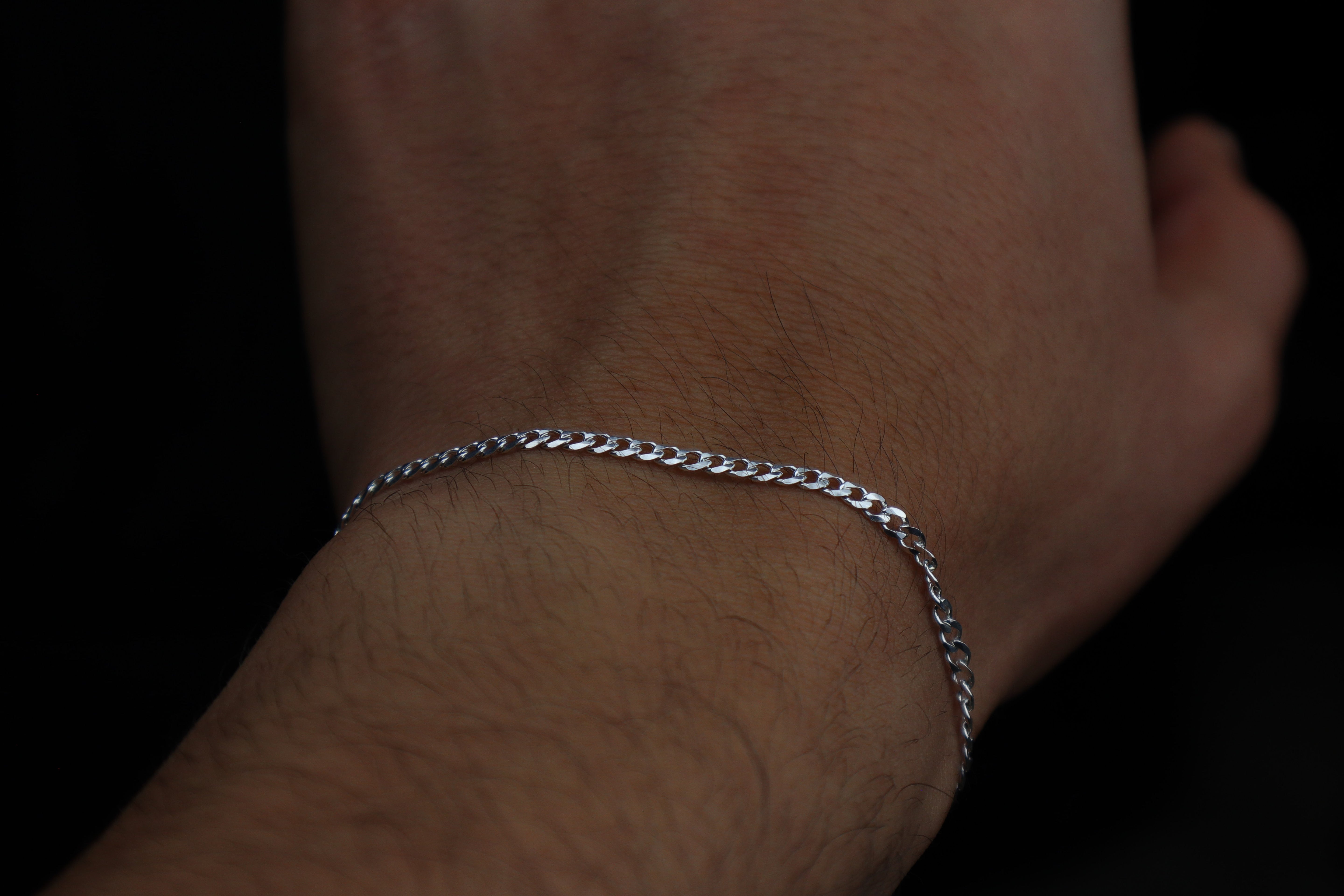 Pulsera cubana 2mm Plata 925