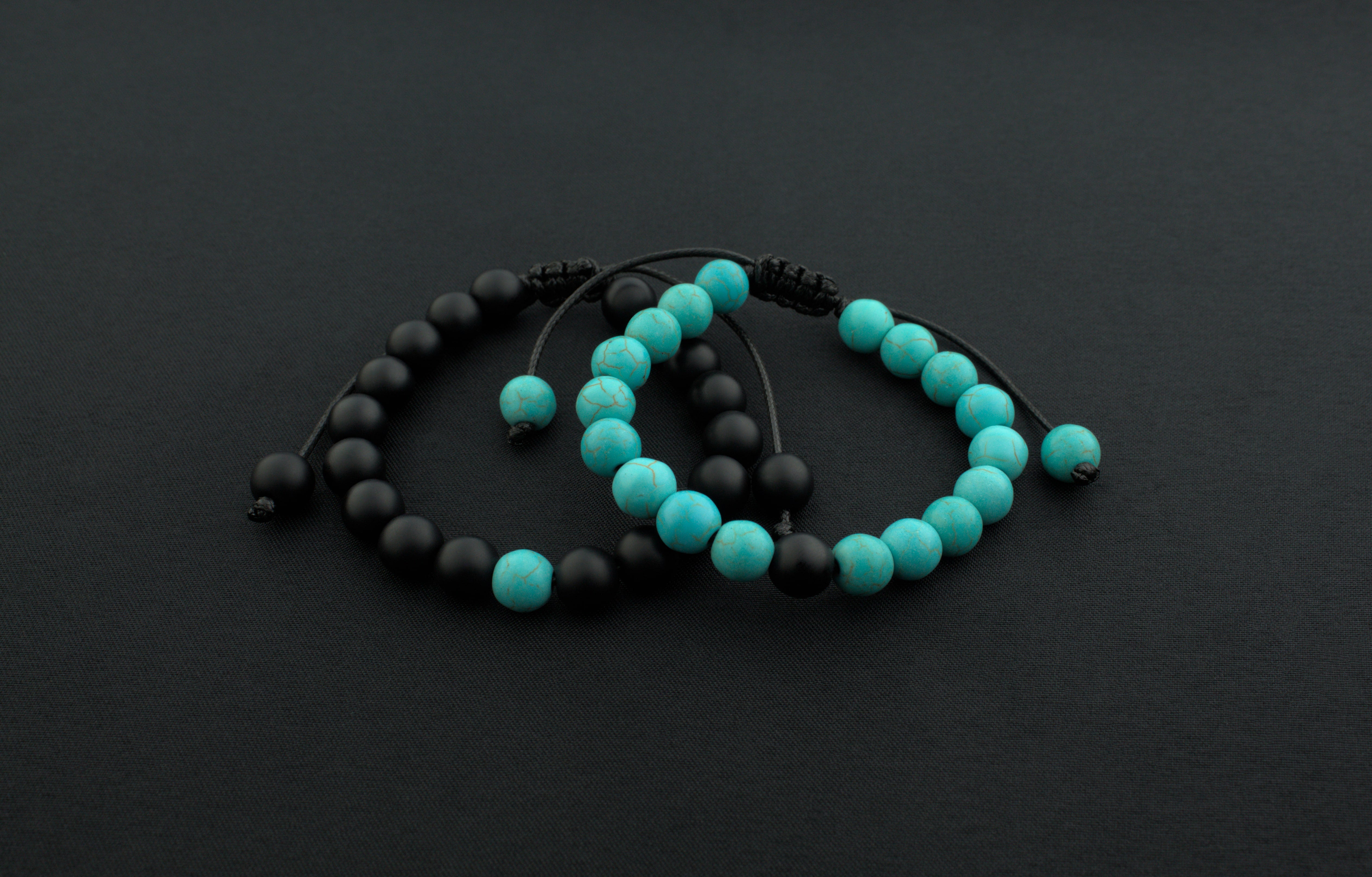 Pulseras de la distancia color azul y negro