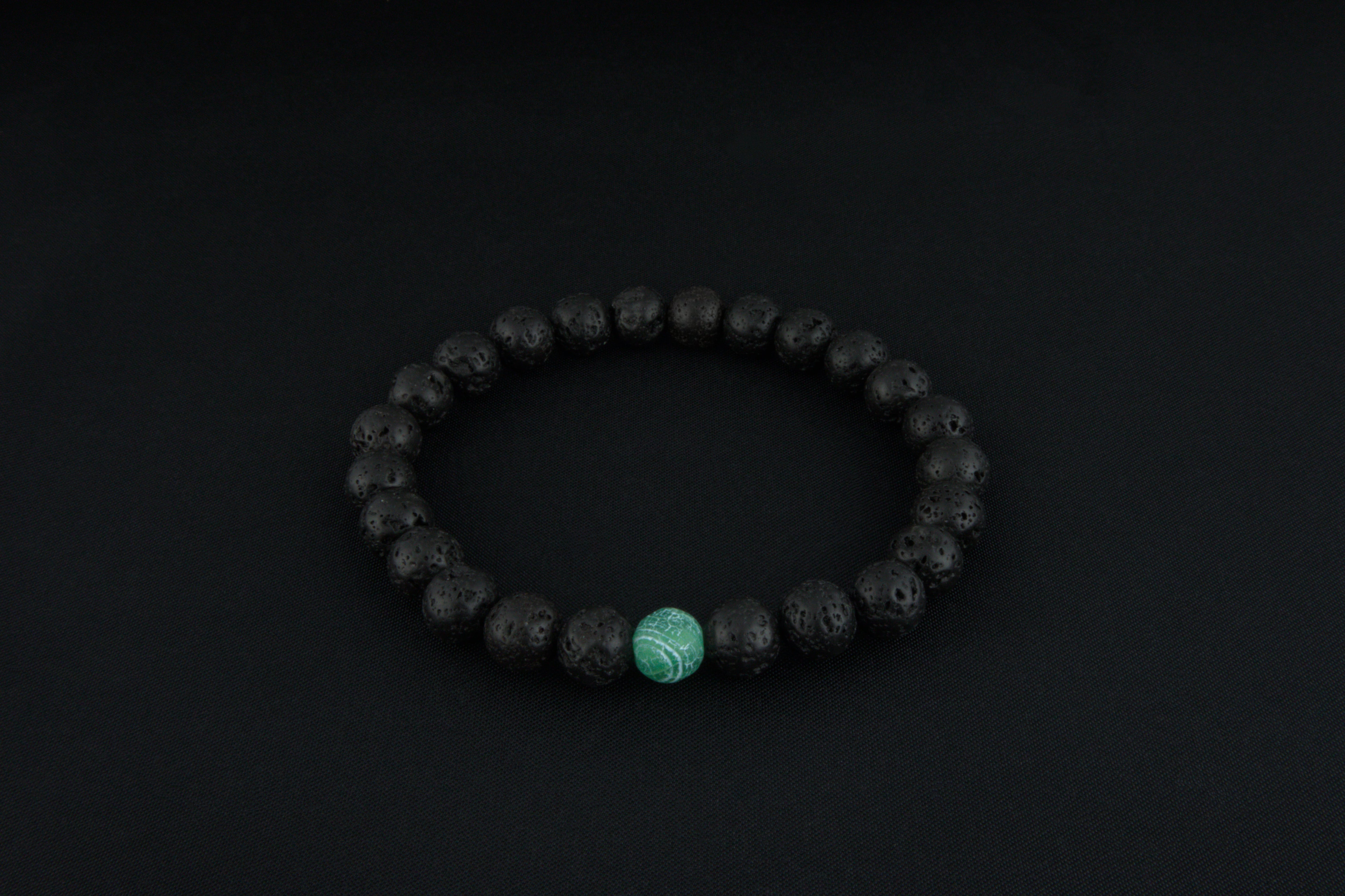 Pulseras de la distancia color aqua con negro