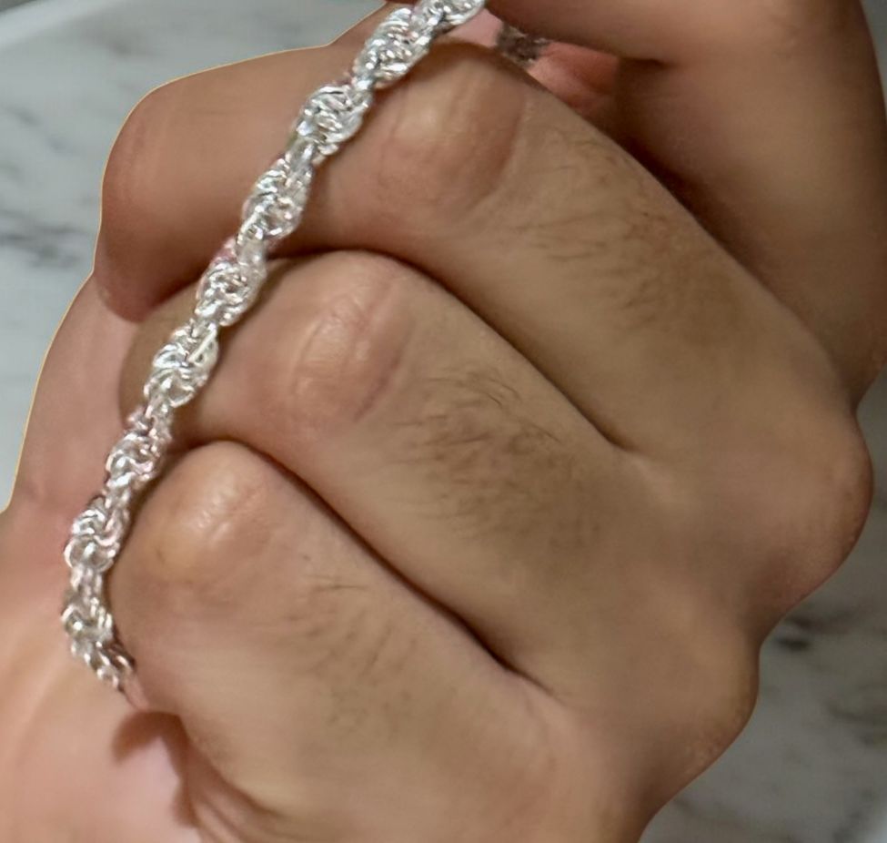 Pulsera torzal 5mm plata 925