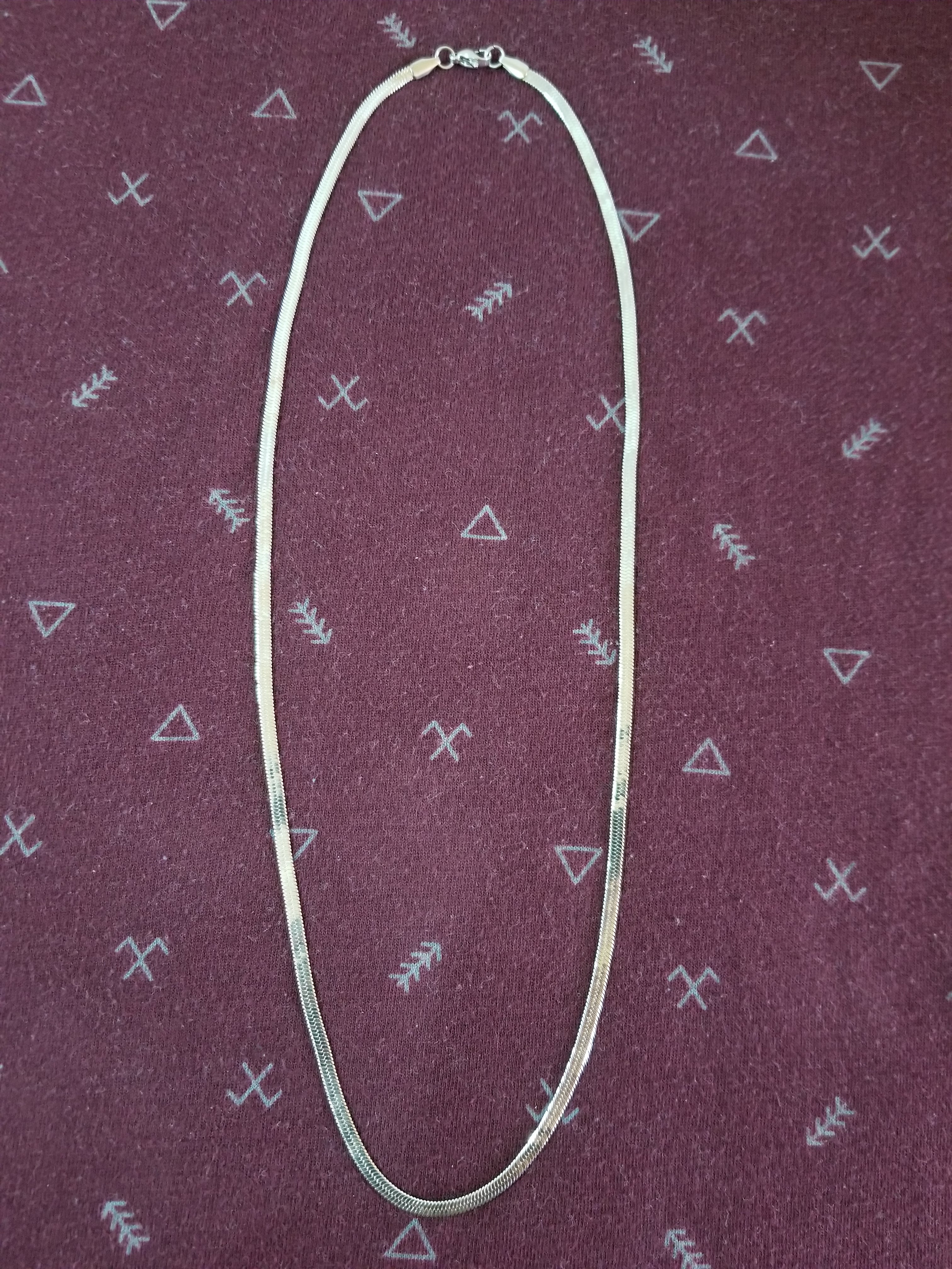 Cadena cola de serpiente plana 3mm acero inoxidable
