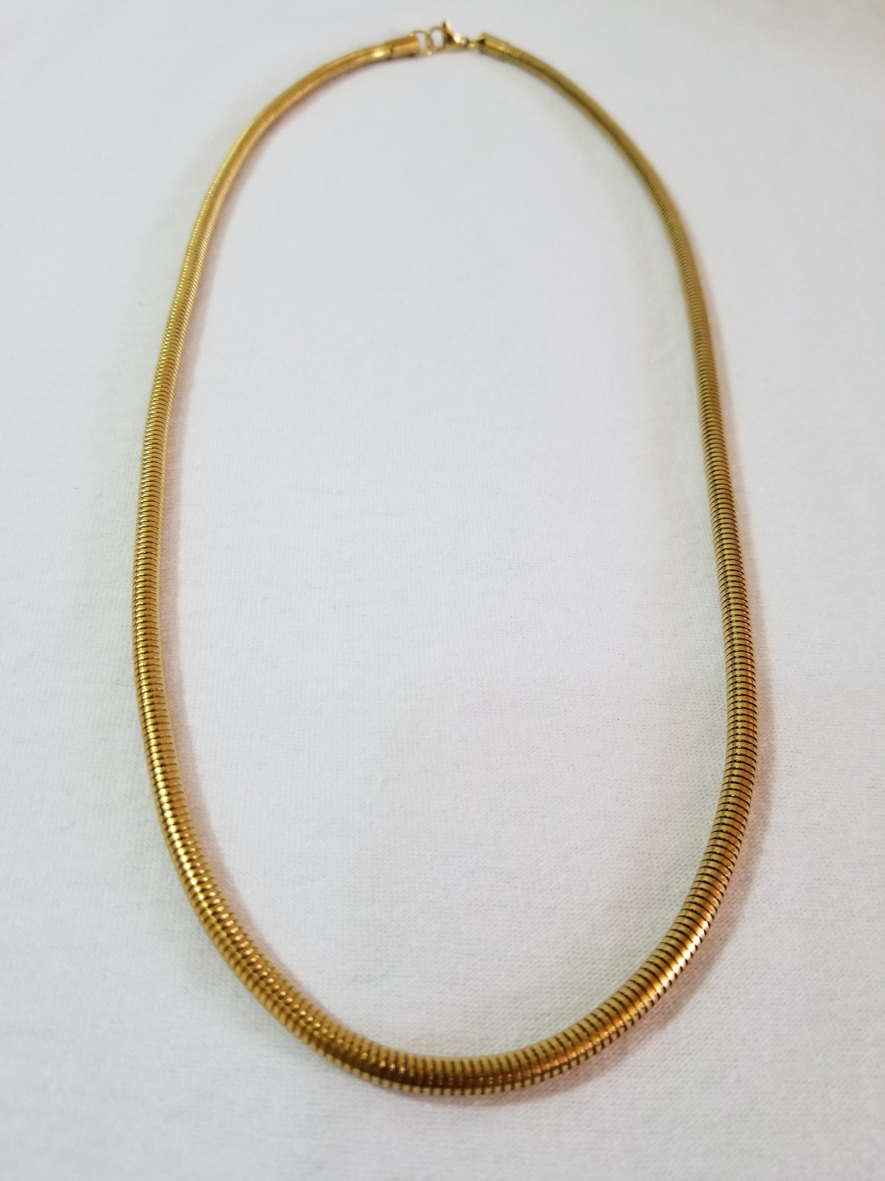 Cadena cola de serpiente dorada 3mm acero inoxidable