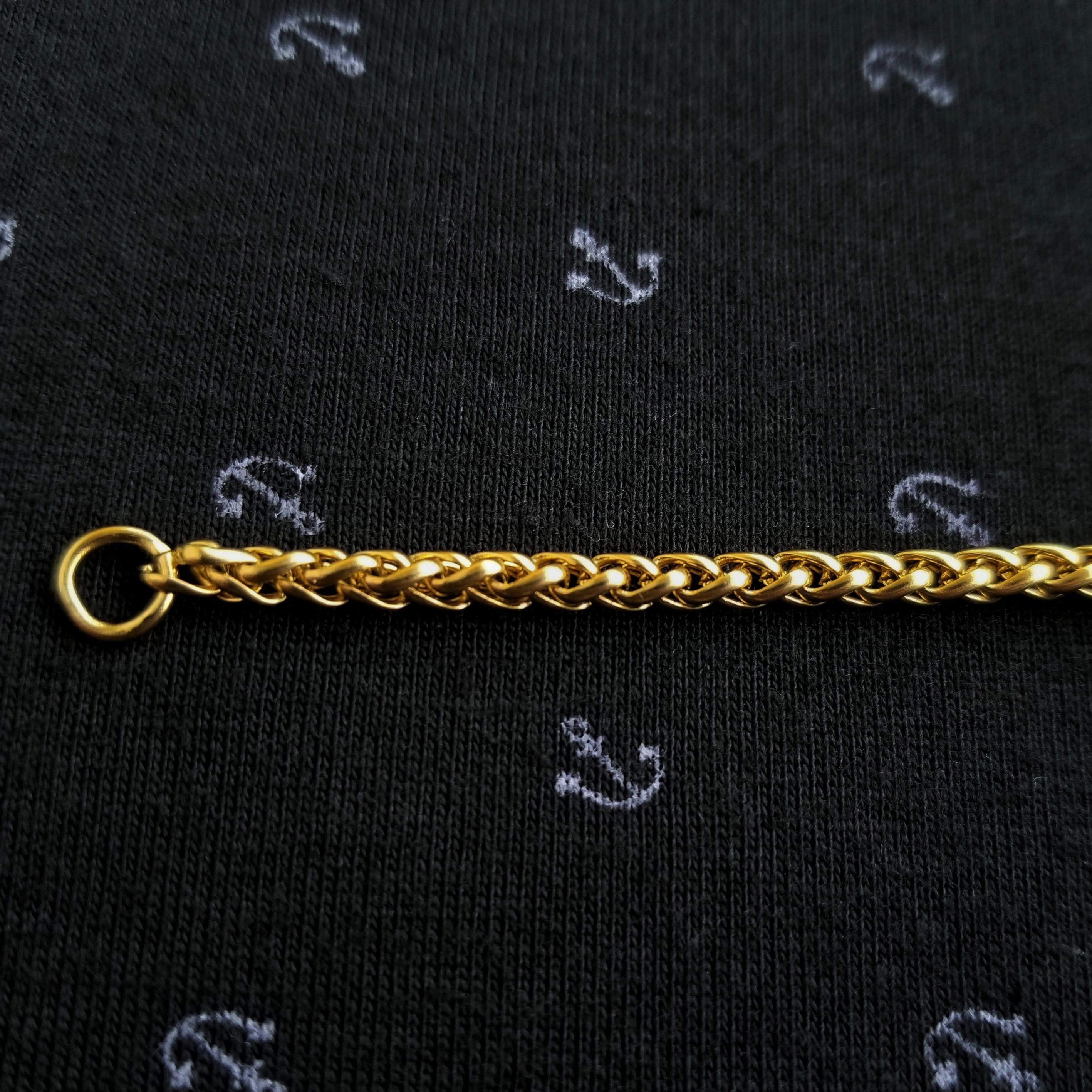 Cadena trenzada dorada 3mm acero inoxidable