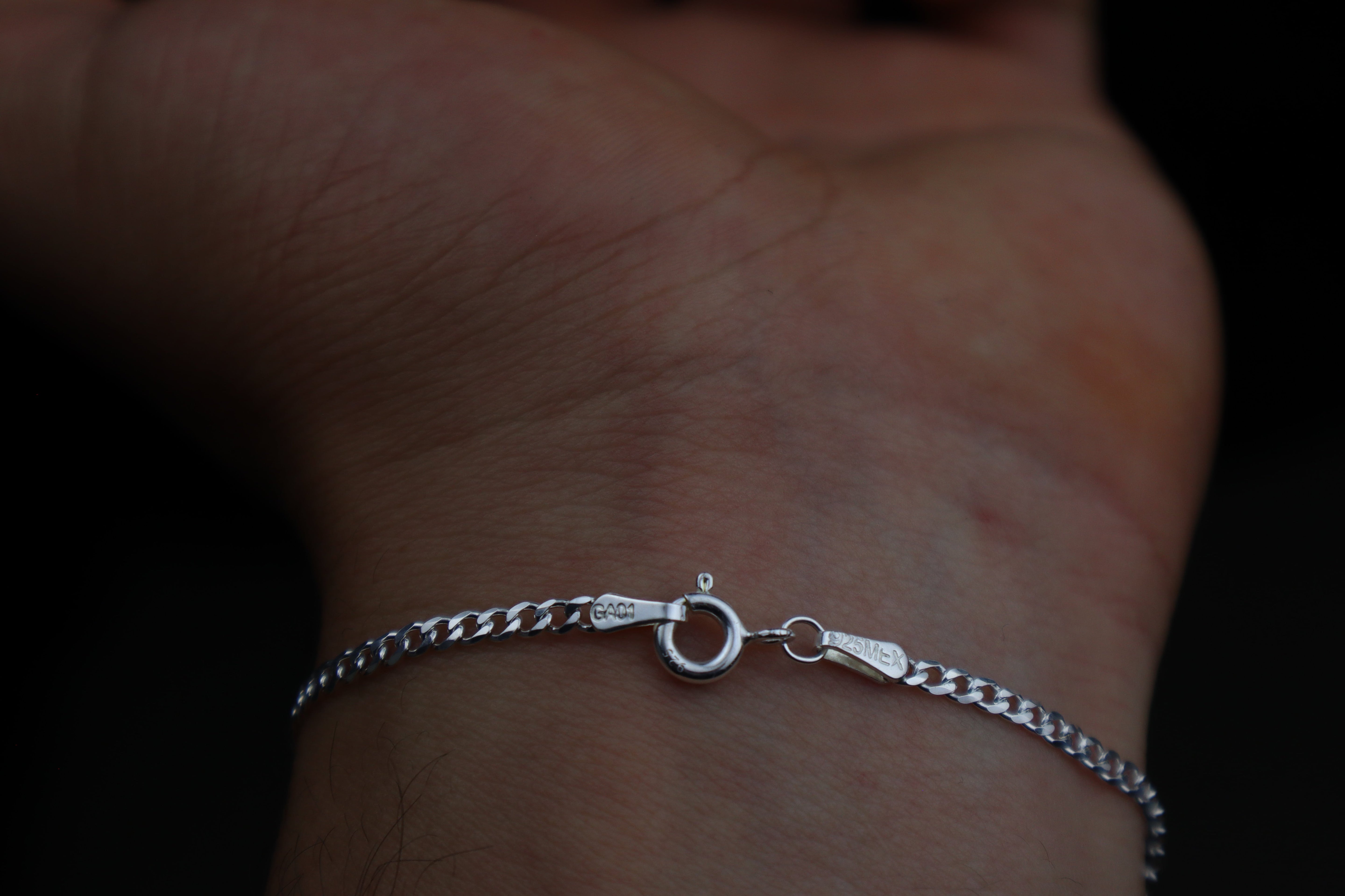 Pulsera cubana 2mm Plata 925