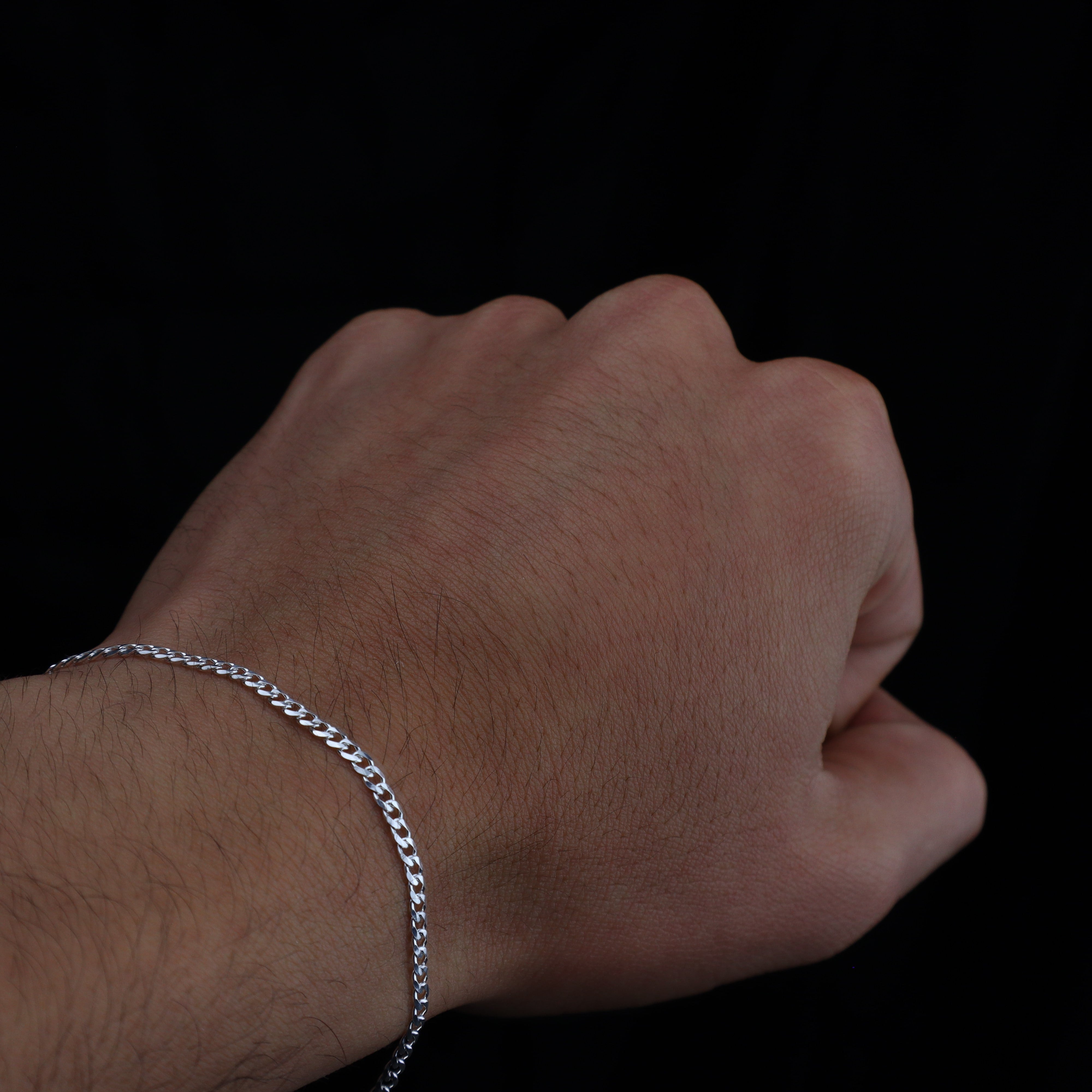 Pulsera cubana 2mm Plata 925