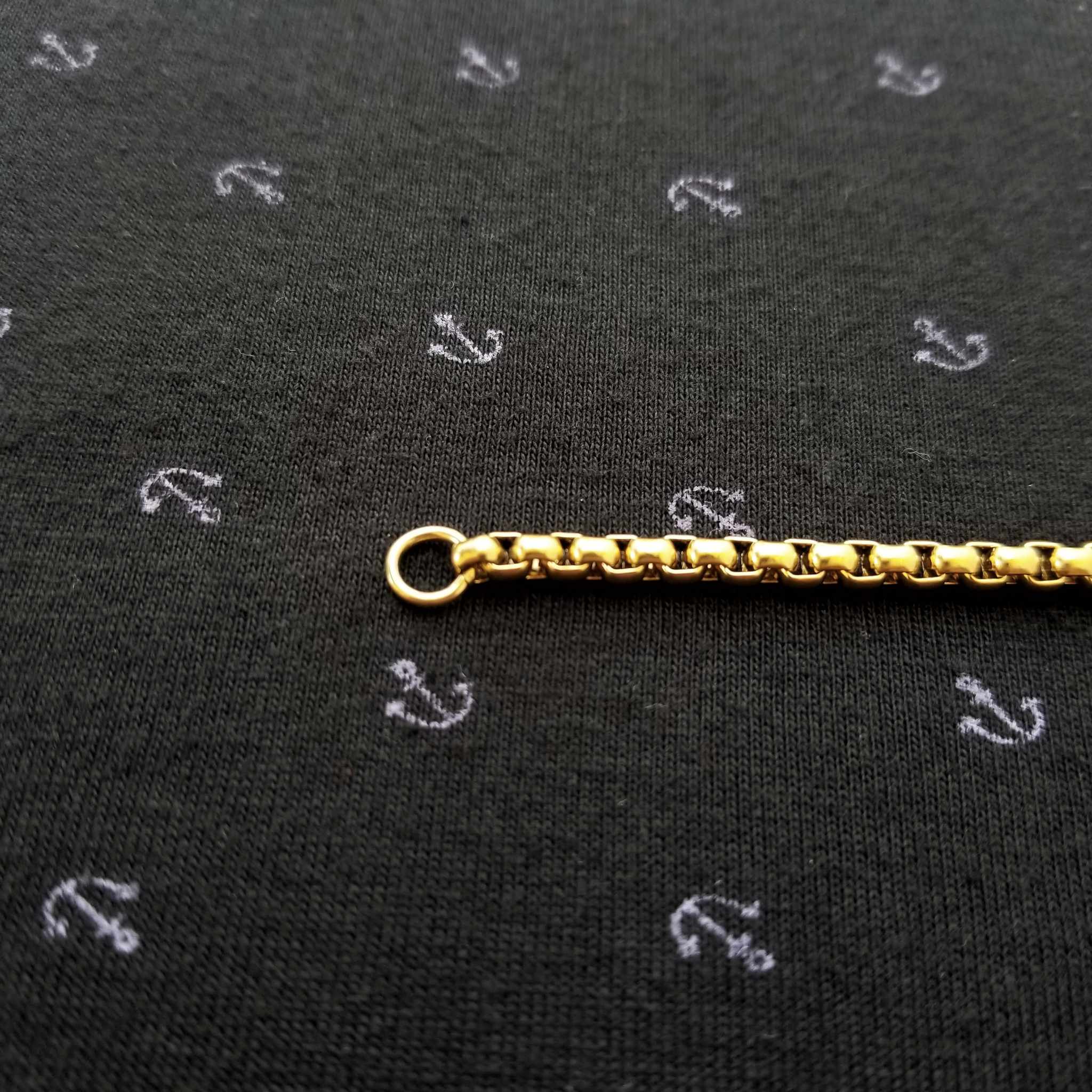 Cadena veneciana dorada 3mm acero inoxidable