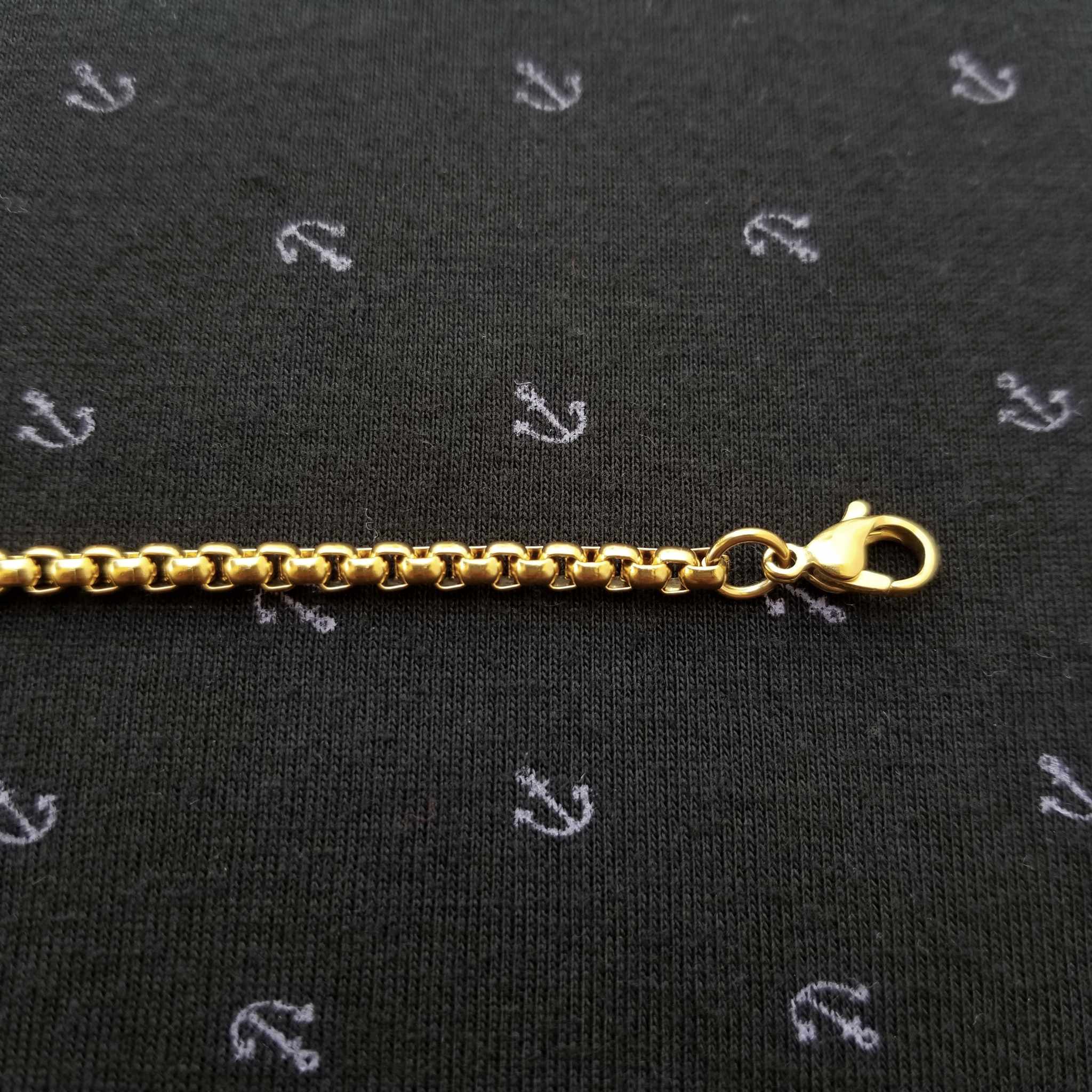 Cadena veneciana dorada 3mm acero inoxidable