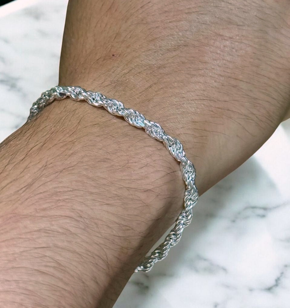 Pulsera torzal 5mm plata 925
