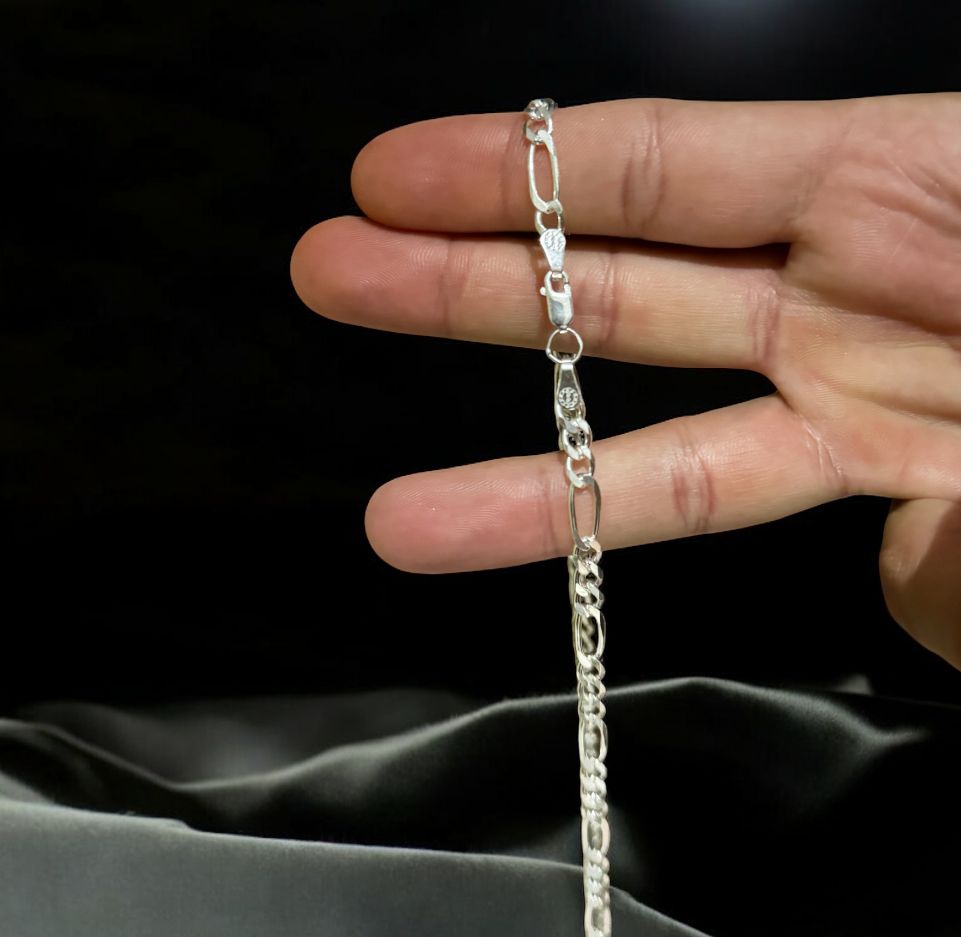 Cadena figaro 5mm plata 925