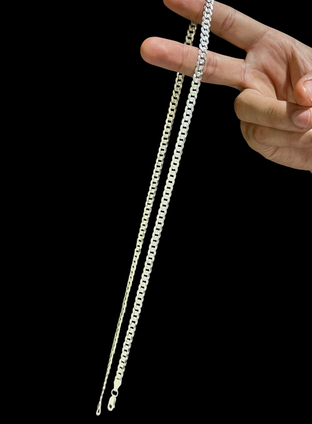 Cadena cubana 6mm plata 925