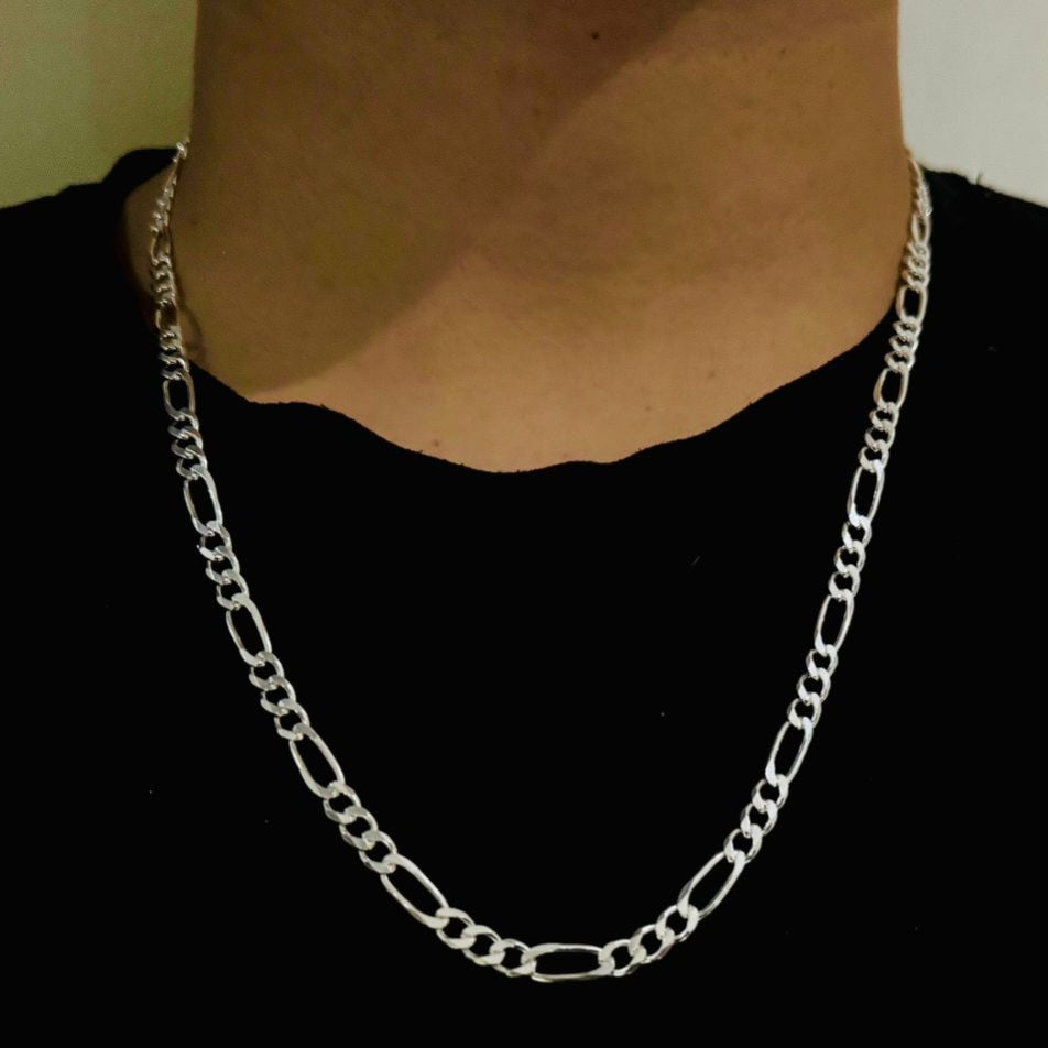Cadena figaro 5mm plata 925