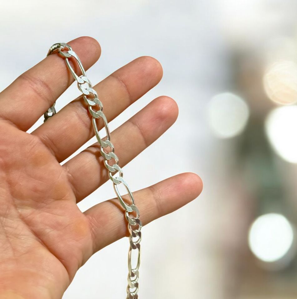 Pulsera figaro mediana plata 925